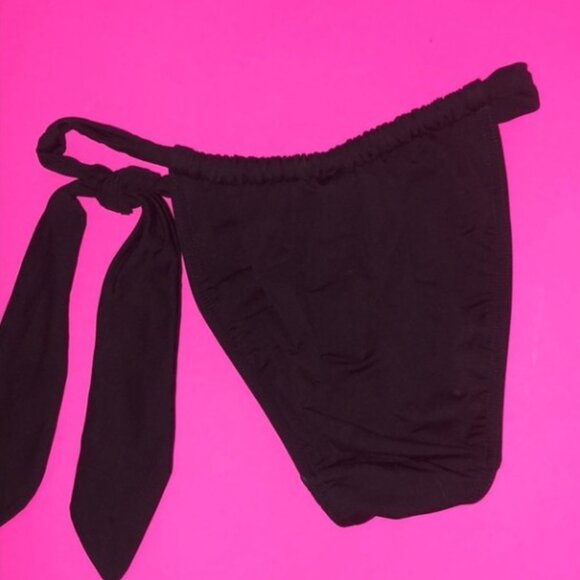 Victoria's Secret Black Side Tie Bikini Bottom - Size M - Picture 5 of 8